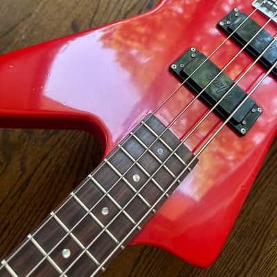 1985 Gibson Explorer Bass - Ferrari Red w/ OHSC image 20