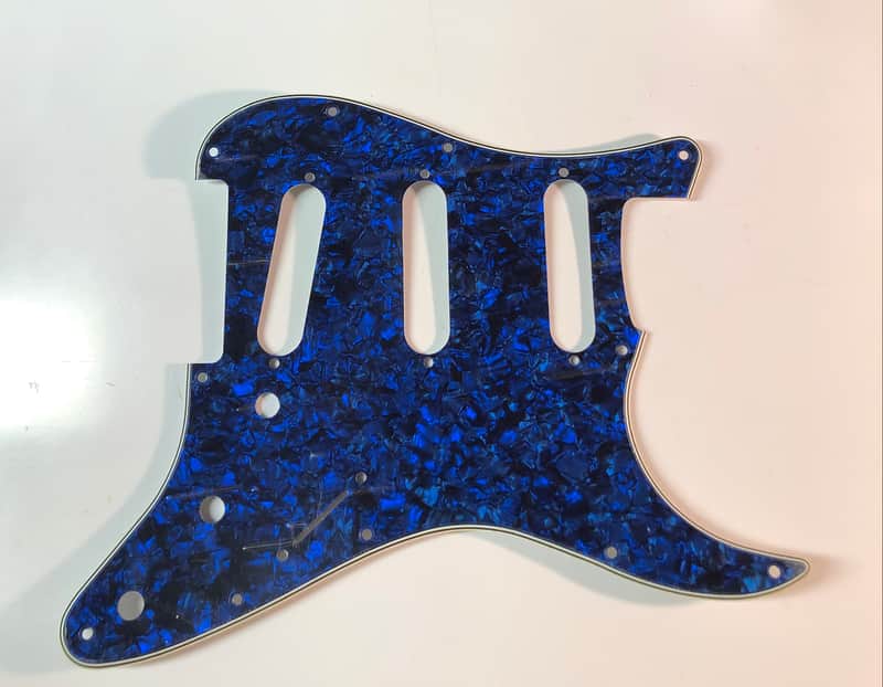 Fender 4-Ply MOTO Stratocaster Pickguard - Blue Pearloid image 1