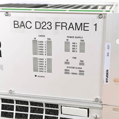 Studer D23m I/O System w/ A-Link HD Card, Fan Module, and Filter Module CG01BZM image 4