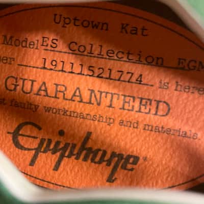 Epiphone Uptown Kat ES 2020 - Present - Emerald Green Metallic image 8