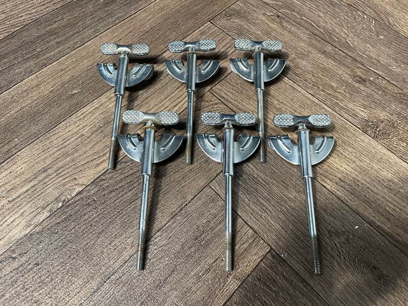 Vintage Sonor Bass Drum Tension Rods And Claws Hardware x6 #LK59 image 1