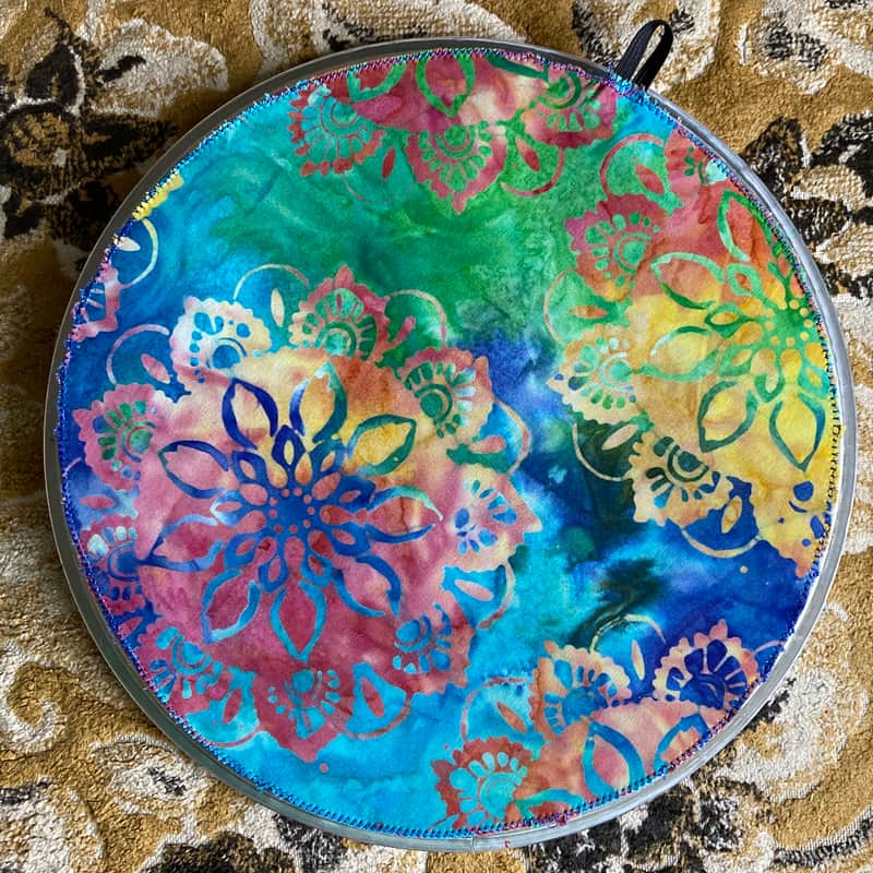10" Drum Bunny single layer cloth dampener - funk cover - textile mute - tone modulation image 1