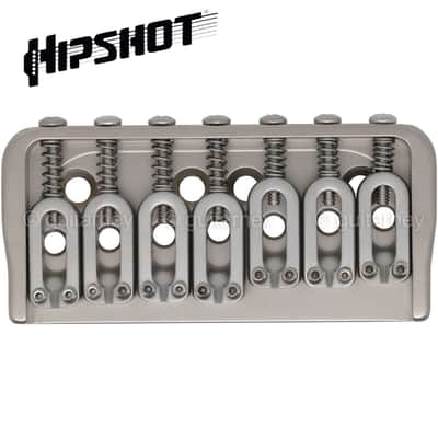 USA Hipshot 41075S 7 String Hardtail Fixed Bridge .175" Floor w/ screws - SATIN image 1