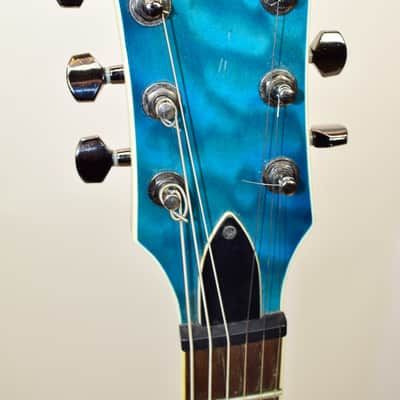ESP EC-200QM Electric Guitar, See Thru Blue w/ Case image 9
