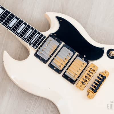1978 Gibson SG Custom 3-Pickup Vintage Guitar Alpine White w/ T Tops, Case image 7