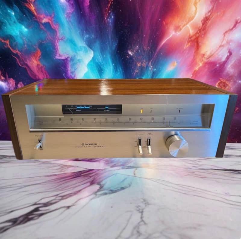 Pioneer TX-6800 Stereo Tuner FM/AM Radio Receiver Silver Face Near Mint Serviced image 1