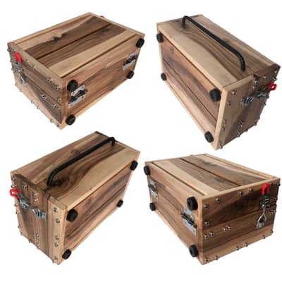 4U / 56hp LUNA Eurorack Case + LID • Walnut • Rails + Trheaded strips • Unpowered • Ready to ship image 6
