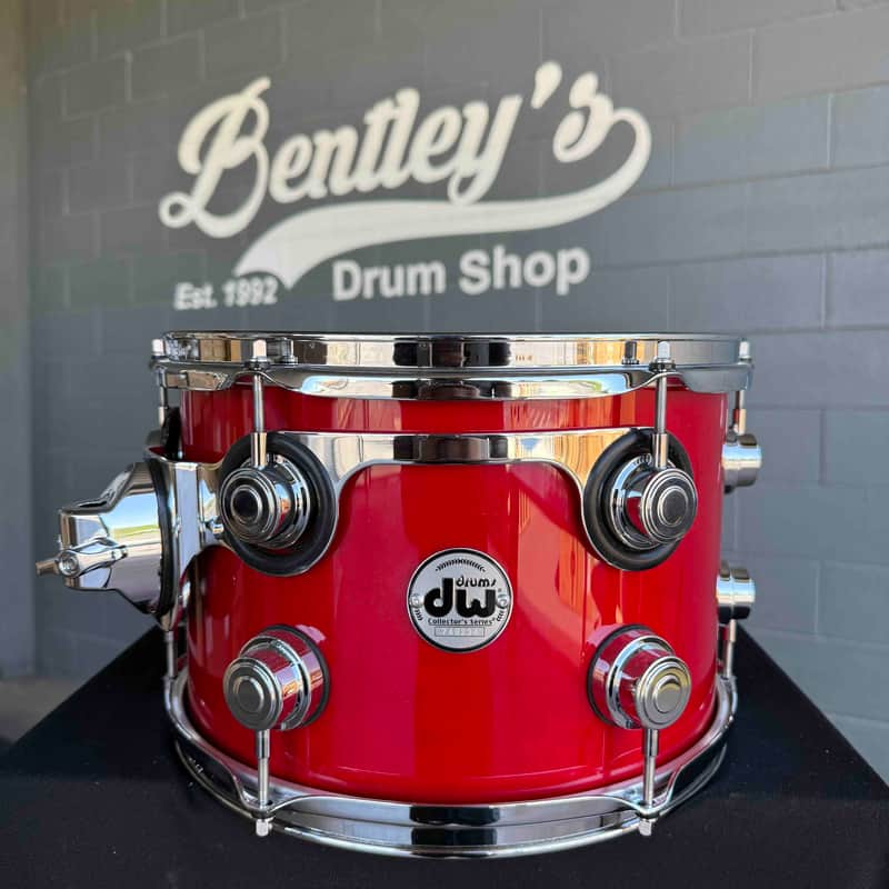 DW Collector's Maple VLT 8x12 Rack Tom in Candy Apple Red Gloss Lacquer with Chrome Hardware (Rm 4) image 1