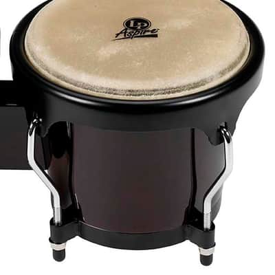 Latin Percussion LP Aspire 6 3/4 - 8" Bongo Oak Dark Wood Black (LPA601-DW) image 4