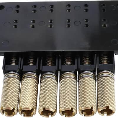 5 PCS Through-Body Guitar String Locking Nut 5 String Bass Guitar Bridge String Locks Zinc Alloy String Locking for Headless Electric Bass Replacement Parts Black image 7