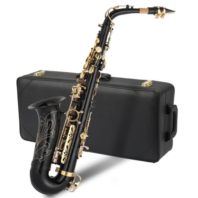 Cxxss Professional Alto Black Saxophone Sax With Strap Shell Button image 1