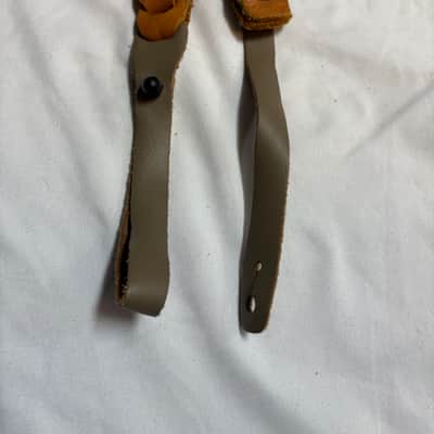 LM Glove LEATHER Weave Links MANDOLIN Strap Orange/Brown - FIRE SALE image 2