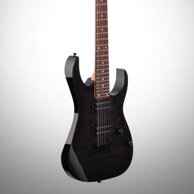 Ibanez GRG7221QA Gio Electric Guitar, Transparent Black Sunburst image 4
