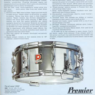 Premier ‘2000’ 14x5.5" Vintage Snare Drum - 1969 image 15
