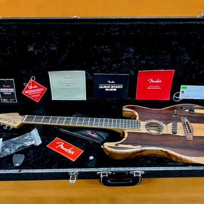 Fender Limited Edition American Acoustasonic Stratocaster 2020 - Exotic Ziricote image 24
