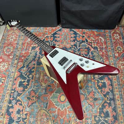 *Video* Gibson Yamano '67 Reissue Flying V Cherry Red - 1995 image 7