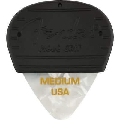 Fender Mojo Grip 351 Celluloid Picks (3) Medium White Moto 198-5351-805