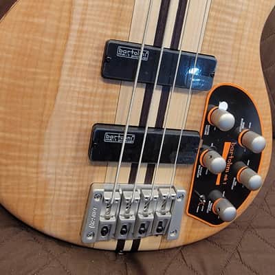 Cort A4PLUSFMMHOPN Neck Thru Construction Mahogany Body 4-String Electric Bass Guitar w/Hard Case image 11