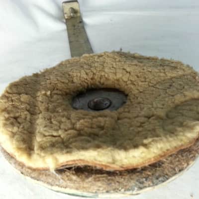 *Leedy/Duplex Clamp-On Bass Drum External Felt Muffler Long-Arm USA Vintage 10s* - Good image 3
