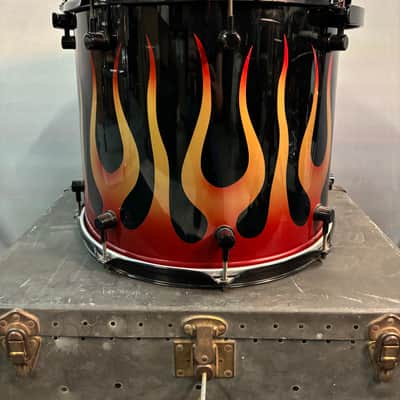 Spaun 22/22/8/10/12/14/16/6.5x14" Drum Set w/ May Mic System - Flame On image 6