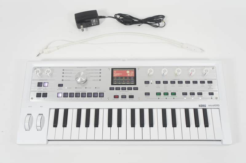 [SALE Ends June 22] KORG microKORG 2 MWH Limited Pearl White Analog Modeling Synthesizer Vocoder w/ mic, 100-240V PSU image 1