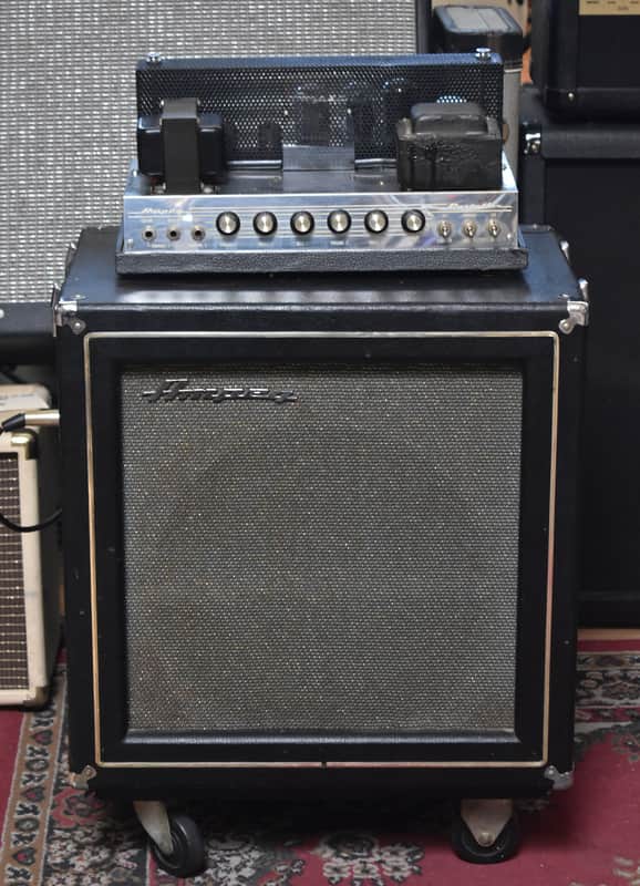1967 Ampeg B-15N Portaflex Tube Amplifier Flip-Top Modified Black w/ 1x15" Cabinet image 1