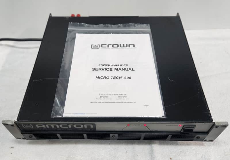 Crown/AmCron Vintage Power Amp Model Micro-Tech 600 | Reverb