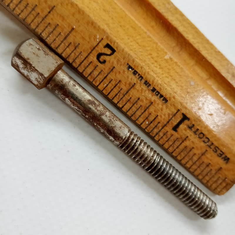 Leedy 2 1/8"12-24 Hex-Head T-Rod Snare Drum Tension Nickel Vintage 30s Tensioner image 1