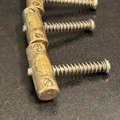 Telecaster bridge saddles used real relic! image 1