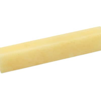 BN-2204-0U0 (1) Unbleached Bone Slant Cut Guitar Nut Blank 3/16 Slot