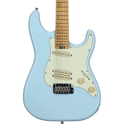 Schecter MV-6 Electric Guitar, with Maple Fingerboard, Super Sonic Blue image 5