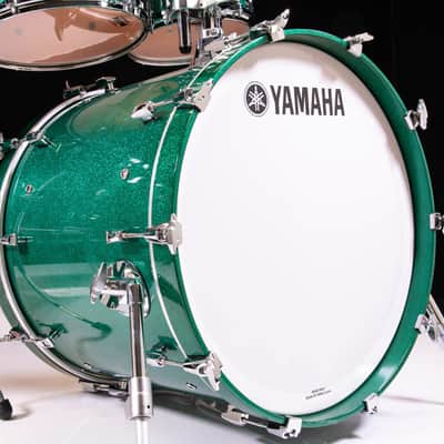 Yamaha Absolute Hybrid Maple 5pc 10/12/14/16/22 Jade Green Sparkle image 4
