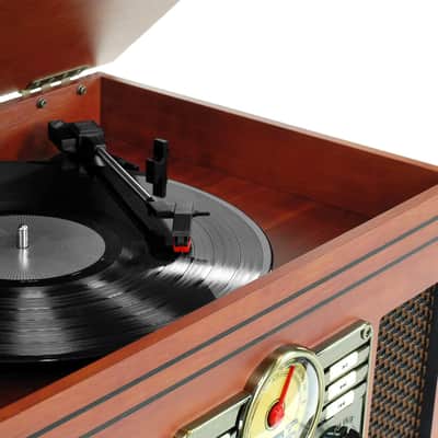 Innovative Technology Victrola Nostalgic Classic Wood 6-in-1 Bluetooth Turntable Entertainment Cente image 3
