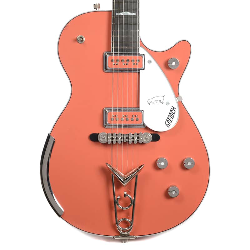 Gretsch CS 1955 Penguin Faded Tahitian Coral Light Relic w/White Moto Binding Masterbuilt by Stephen Stern (Serial #UC17041514) image 1