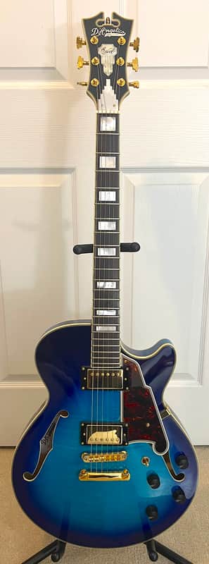 2017 D’Angelico Excel EX-SS semi-hollow archtop Blue Burst+ OHSC + Schallers 100% MINT image 1