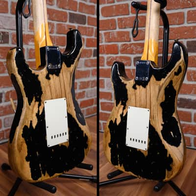 Fender Custom Shop 1957 Stratocaster Super Heavy Relic Black 2023 w/OHSC image 14