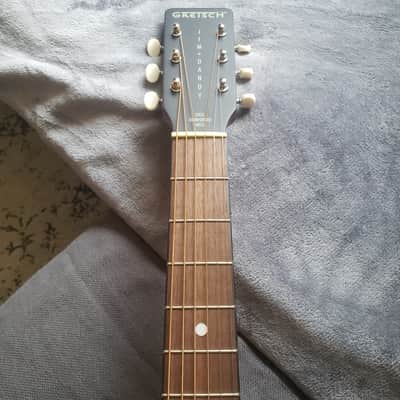 Gretsch Jim Dandy | Deltoluxe Parlor | All Satin finish Black top over Mahogany | Serial No. IWA2418645 image 24