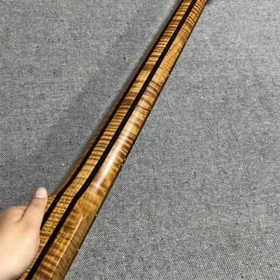 4 String 20fret 5 Piece Roasting Flamed Maple Bass Neck part Rosewood Fretboard image 8