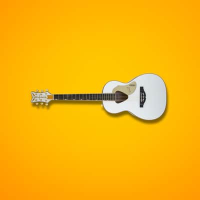 Gretsch G5021E Rancher Penguin Parlor Acoustic 6-String Guitar (White) Bundle image 6