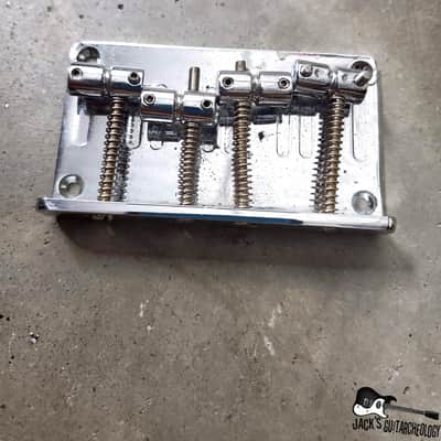 Teisco / Silvertone / Univox / Matsumoku MIJ Lawsuit-Era Bass Bridge (70s/80s, Chrome) image 3