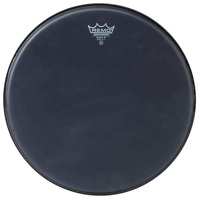 Remo Emperor X Black Suede Bottom Black Dot Snare Drum Head 13" image 1