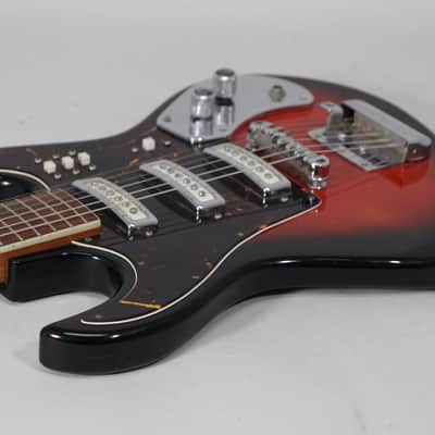 1960s Prestige Teisco 3-Pickup Vintage Electric Guitar Made In Japan image 4