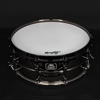Ludwig 5.5" x 14" Universal Brass Snare Drum, Black Nickel Hardware image 2