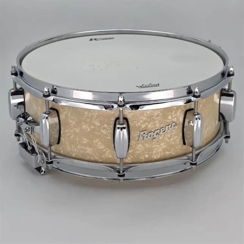 Used Rogers Dyna Sonic Reproduction 14x5 White Marine Pearl Reissue - Very Good image 1