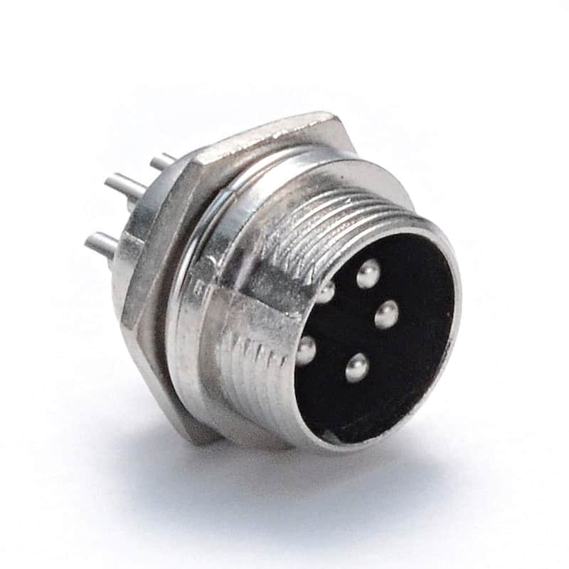 NEW Male MINI XLR Panel Mount Connector - 5 PIN image 1