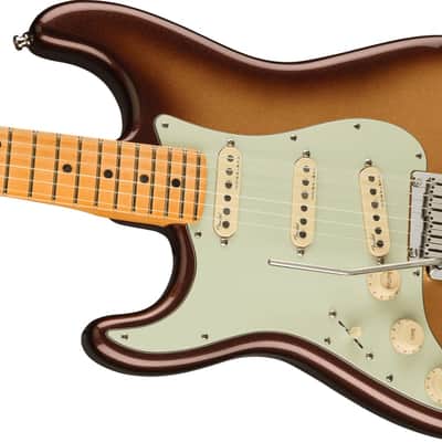 Fender American Ultra Stratocaster Left-Hand Guitar, Maple Fingerboard, Mocha Burst w/ Deluxe Hardshell Case image 2