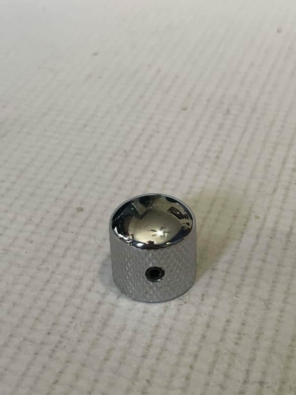 1 - 2000's Era Electric Guitar Chrome Dome Metal Volume Allen Head Set Screw Knob 6MM image 1