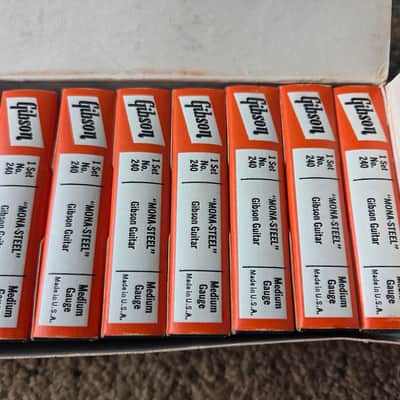 NOS Box of Vintage 1960's Gibson "Mona-Steel" 240 Guitar String Sets! Great Display, Case Candy! image 7