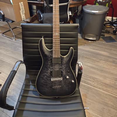 Schecter C-1 Platinum with Rosewood Fretboard 2014 - Present See-Thru Black Satin image 1