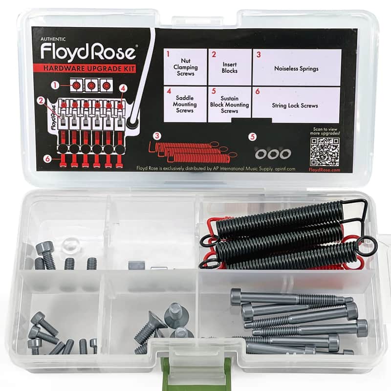 Genuine Floyd Rose Color Stainless Steel Hardware Upgrade Kit - Stainless Steel image 1